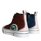 Dolce & Gabbana Multicolor Patchwork High Top Sneaker Shoes