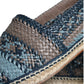 Dolce & Gabbana Blue Gray Woven Leather Buffalo Espadrille Shoes