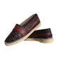 Dolce & Gabbana Black Maroon Woven Leather Buffalo Men Espadrille Shoes