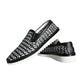 Dolce & Gabbana Black White Weaved Slip On Men Loafers Shoes