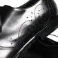 Dolce & Gabbana Black Calfskin Leather Derby Men Dress Shoes