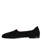 Dolce & Gabbana Black Suede Loafers Formal Slip On Shoes