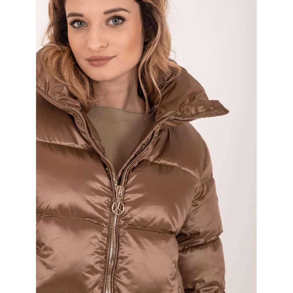 Brown Polyester Jackets & Coat - SEHABRANDS