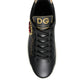 Dolce & Gabbana Black Portofino Sacred Heart Sneakers Shoes