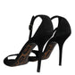 Dolce & Gabbana Black KEIRA Heels Ankle Strap Sandals Shoes