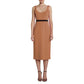 Brown Polyester Dress - SEHABRANDS