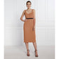 Brown Polyester Dress - SEHABRANDS