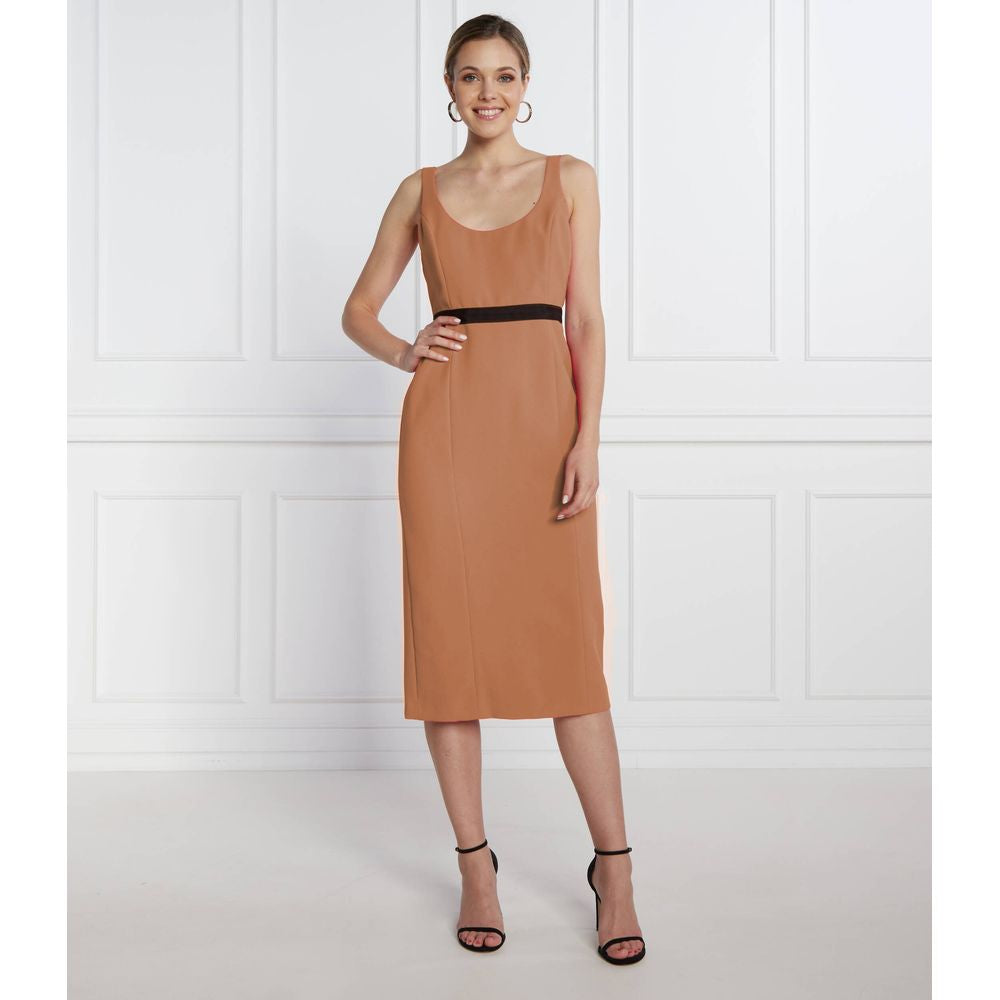 Brown Polyester Dress - SEHABRANDS