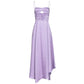 Purple Polyester Dress - SEHABRANDS