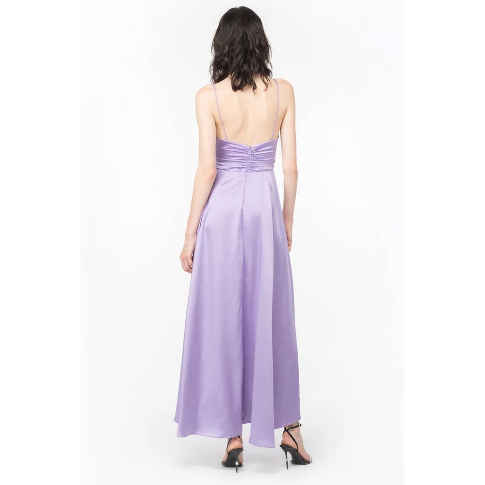 Purple Polyester Dress - SEHABRANDS