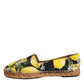 Dolce & Gabbana Multicolor Lemon Slip On Espadrilles Shoes