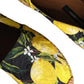 Dolce & Gabbana Multicolor Lemon Slip On Espadrilles Shoes