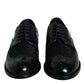 Dolce & Gabbana Black Leather Floral Lace Dress Formal Shoes