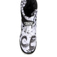 Dolce & Gabbana White Padded Logo Print Mid Calf Boots Shoes