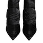 Dolce & Gabbana Black DG Logo Padded Heels Ankle Boots Shoes