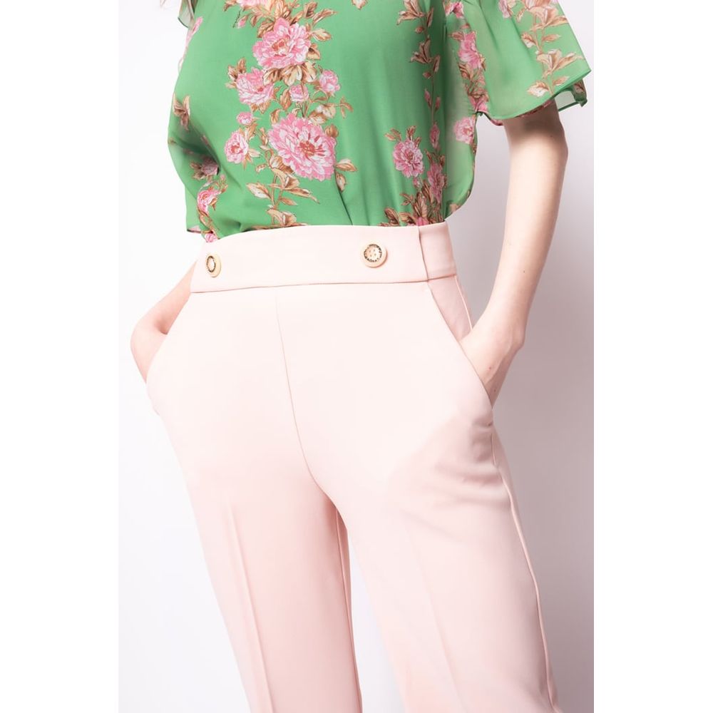 Pink Polyester Jeans & Pant - SEHABRANDS