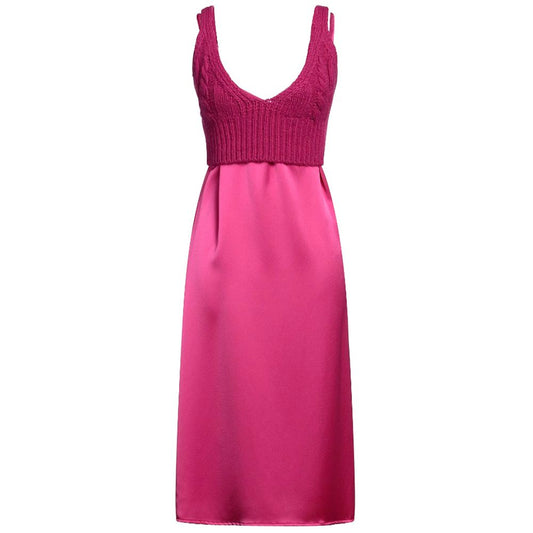 Fuchsia Polyester Dress - SEHABRANDS