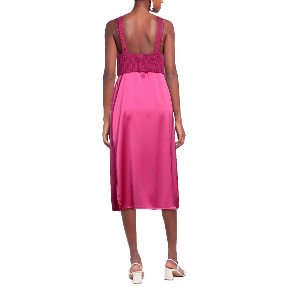 Fuchsia Polyester Dress - SEHABRANDS