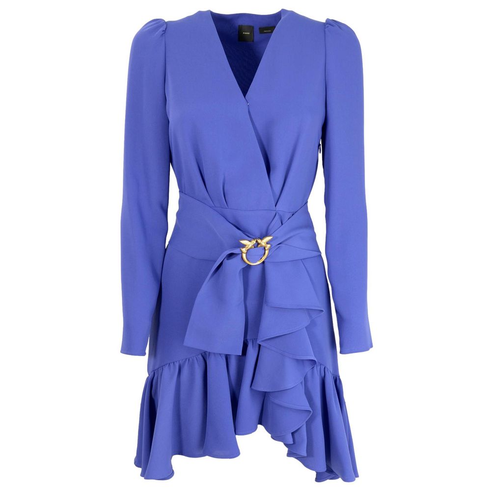 Blue Polyester Dress - SEHABRANDS