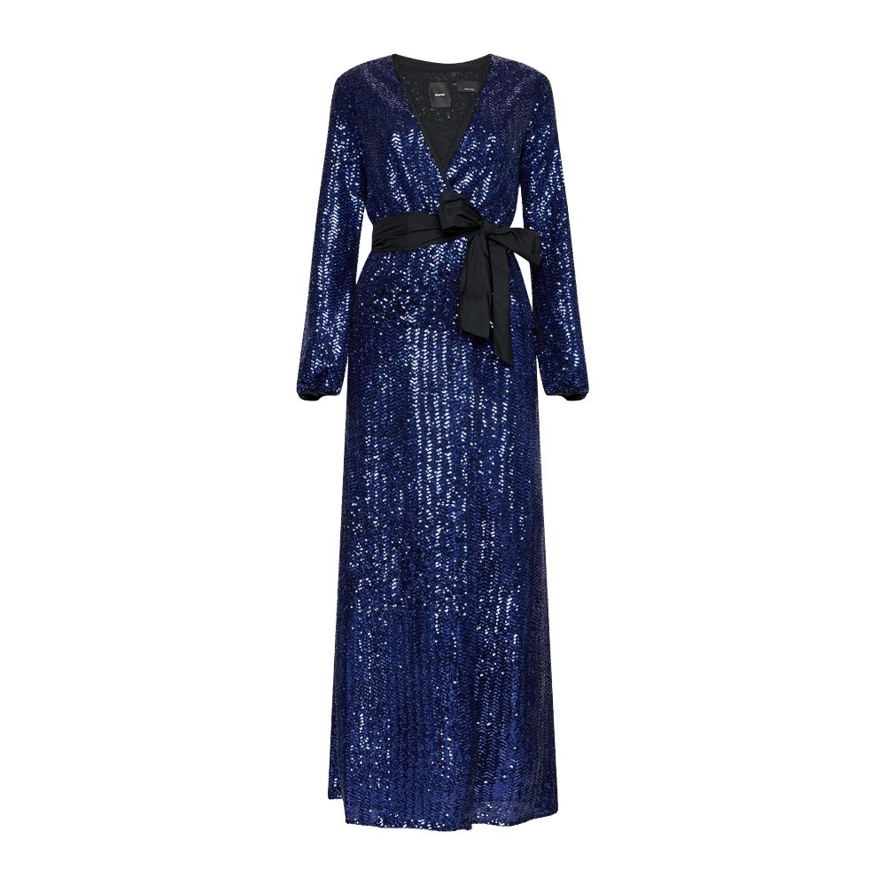 Blue Polyester Dress - SEHABRANDS