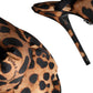 Dolce & Gabbana Brown Leopard Keira Slingback Sandals Shoes