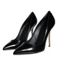 Dolce & Gabbana Black Patent Leather Bellucci Pumps Heels Shoes