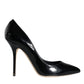 Dolce & Gabbana Black Patent Leather Bellucci Pumps Heels Shoes