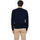 Alpha Studio Blue Virgin Wool Men Sweater