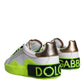 Dolce & Gabbana White Leather Portofino Low Top Sneakers Shoes