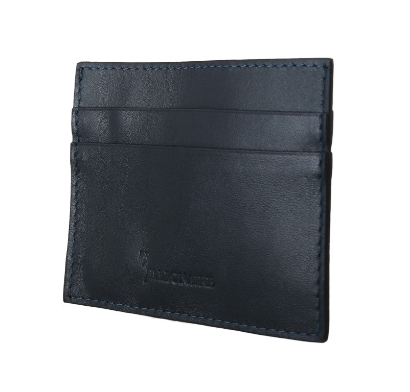 Opulent Blue Leather Men's Wallet - SEHABRANDS