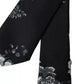 Dolce & Gabbana Black Floral Print Silk Adjustable Men Tie