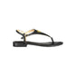 Black Leather Sandal - SEHABRANDS