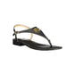 Black Leather Sandal - SEHABRANDS