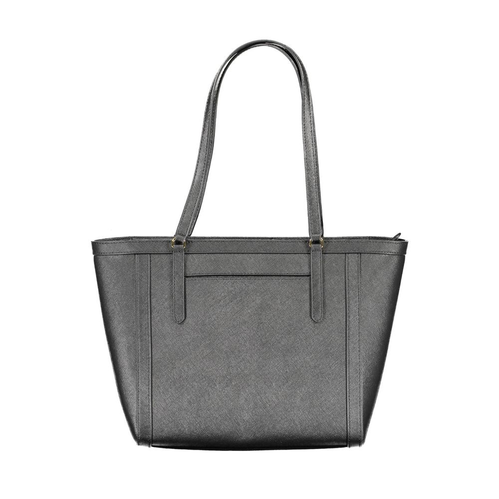 Black Leather Handbag - SEHABRANDS