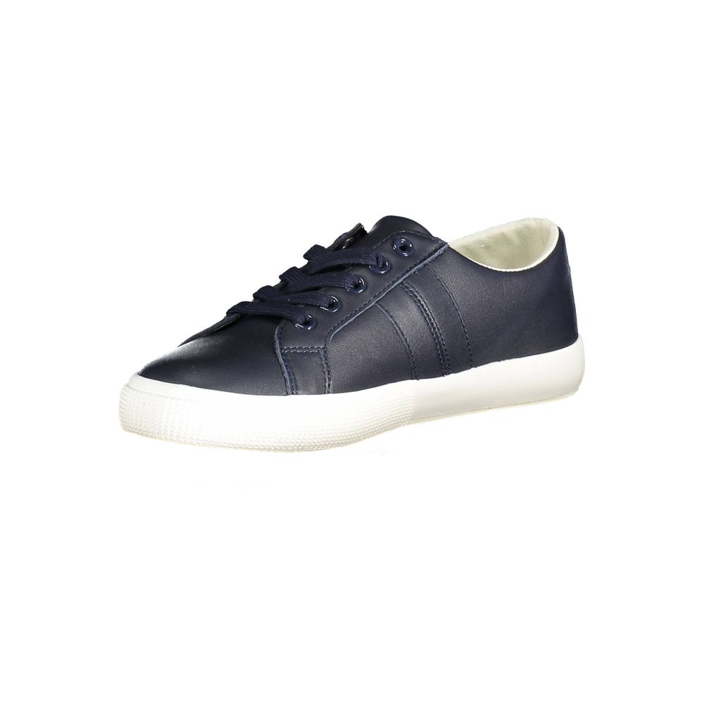 Blue Polyester Sneaker - SEHABRANDS