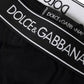 Dolce & Gabbana Black Modal Stretch Branded Logo Underwear