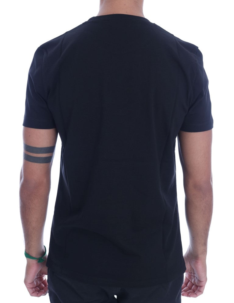 Chic Black Crewneck Tee with 'RIDERS' Motif - SEHABRANDS