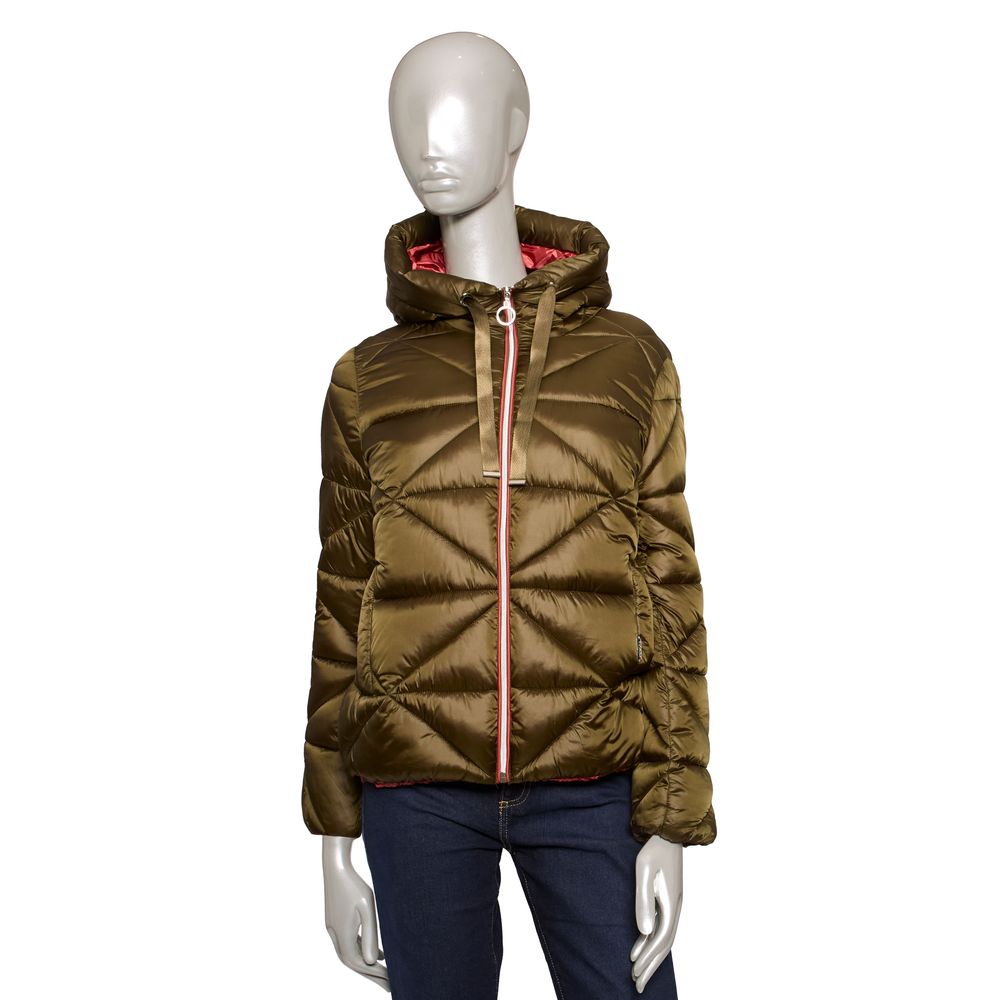 Green Polyester Women Jacket - SEHABRANDS