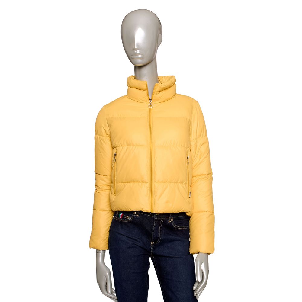 Yellow Polyester Women Jacket - SEHABRANDS