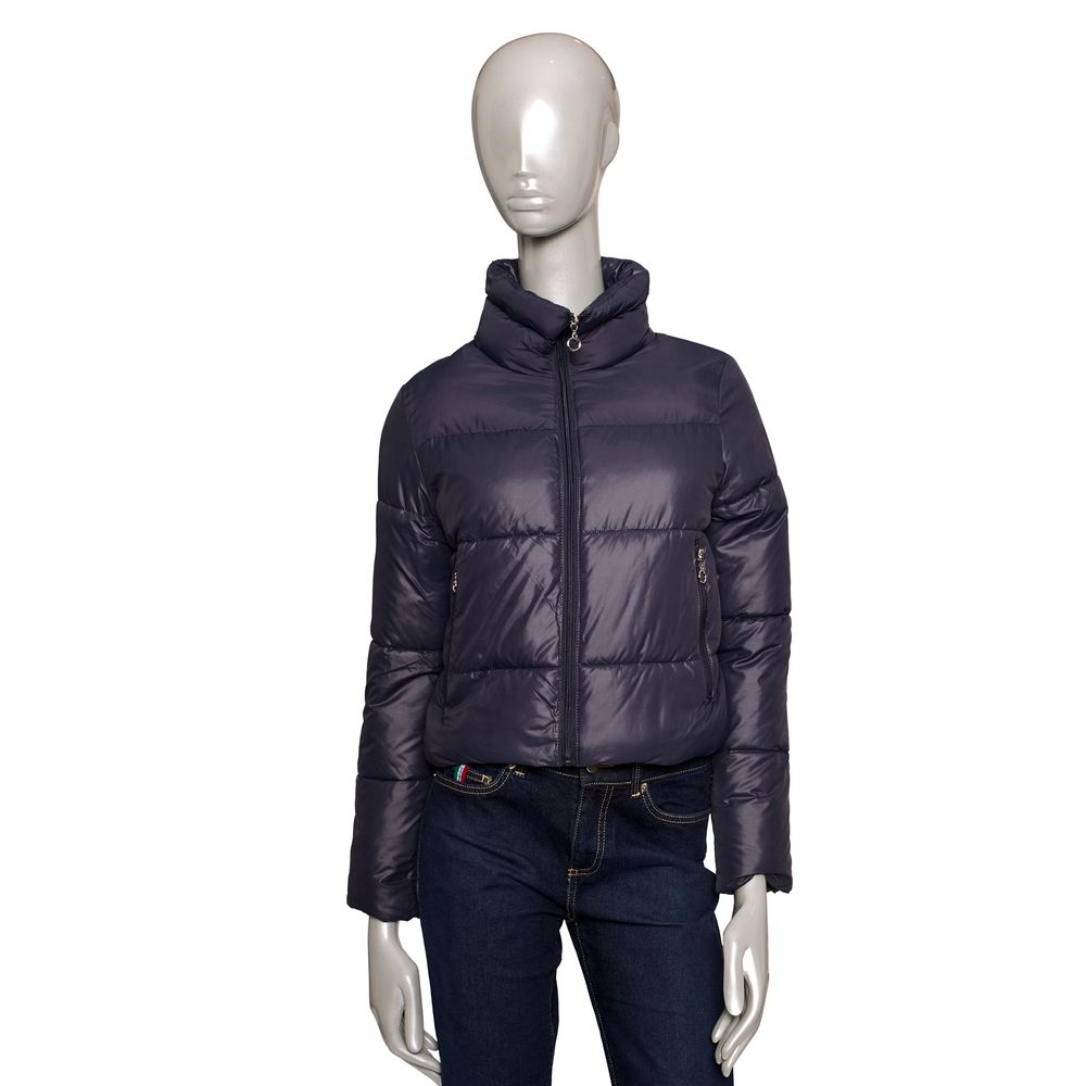 Blue Polyester Women Jacket - SEHABRANDS