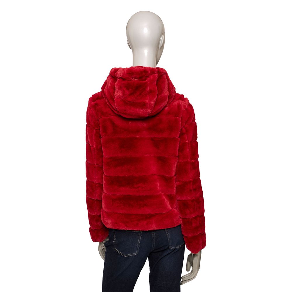 Red Polyester Women Jacket - SEHABRANDS