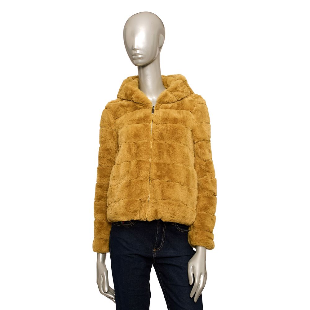 Yellow Polyester Women Jacket - SEHABRANDS