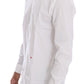 Elegant White Slim-Fit Cotton Shirt - SEHABRANDS