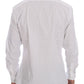 Elegant White Slim-Fit Cotton Shirt - SEHABRANDS