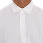 Elegant White Slim-Fit Cotton Shirt - SEHABRANDS