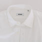 Elegant White Slim-Fit Cotton Shirt - SEHABRANDS