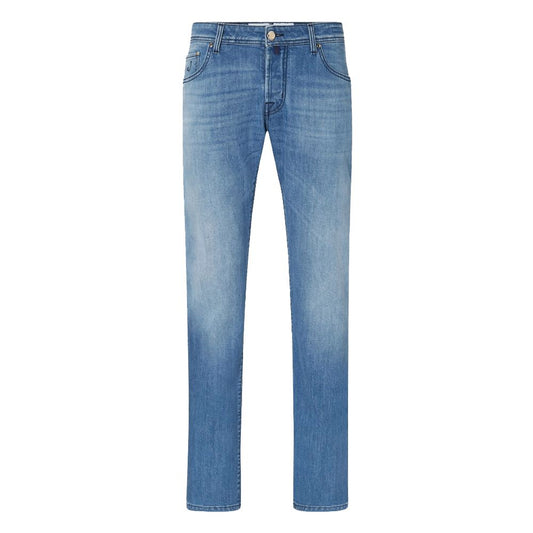 Light Blue Cotton Jeans & Pant - SEHABRANDS