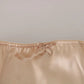 Dolce & Gabbana Beige Flower Logo Stretch Bottoms Underwear