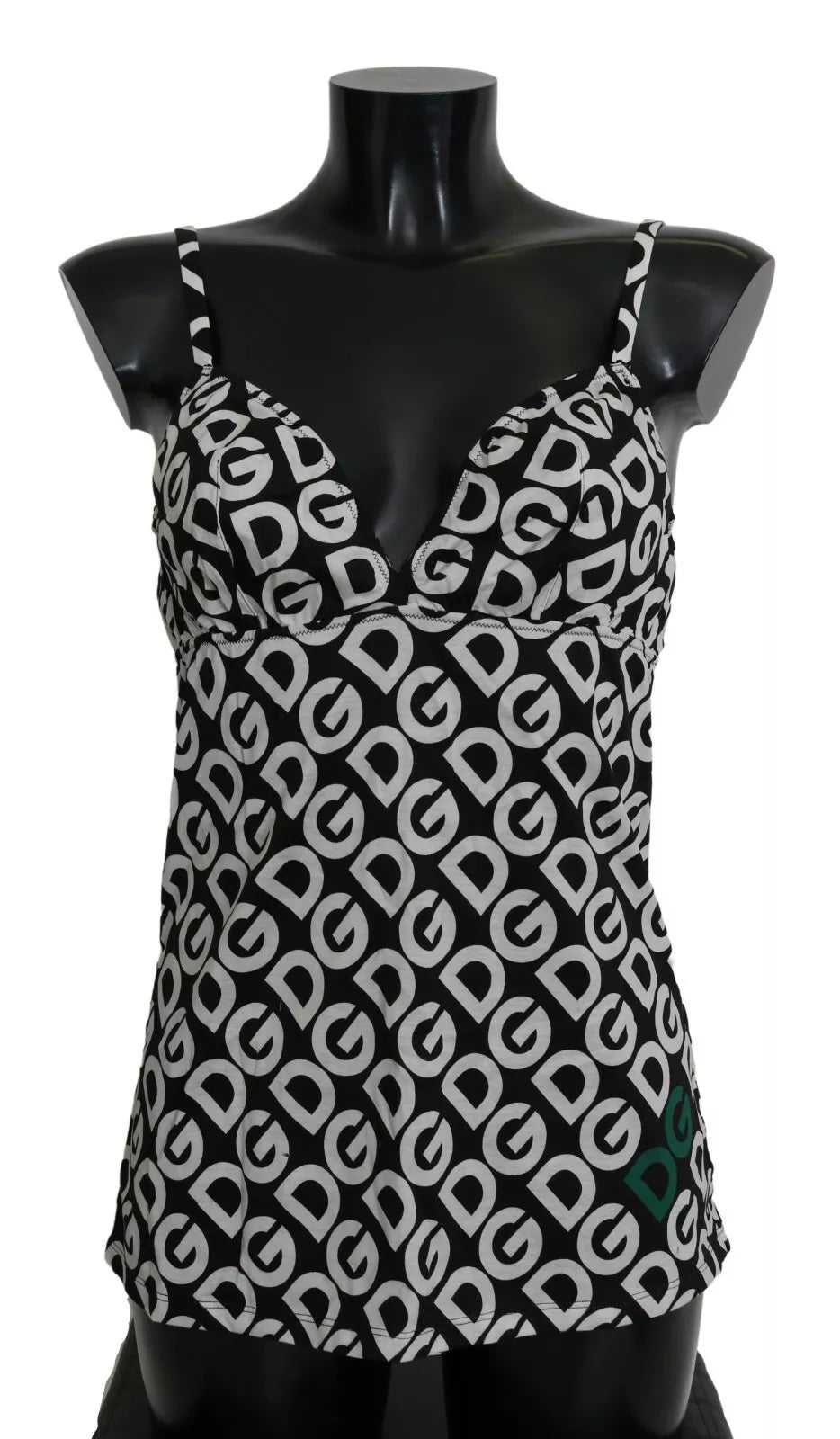 Dolce & Gabbana Black DG Mania Print Sleeveless Swimwear