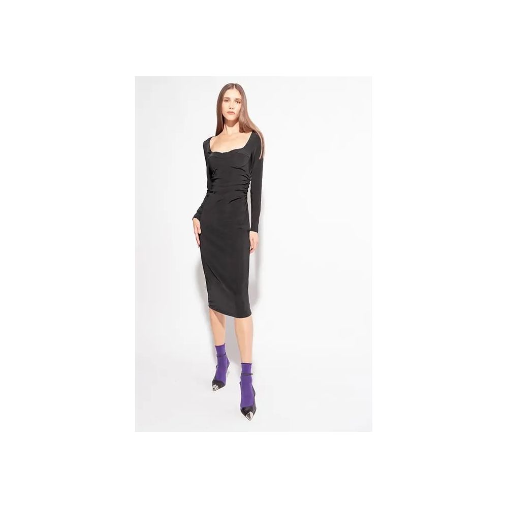 Black Viscose Dress - SEHABRANDS